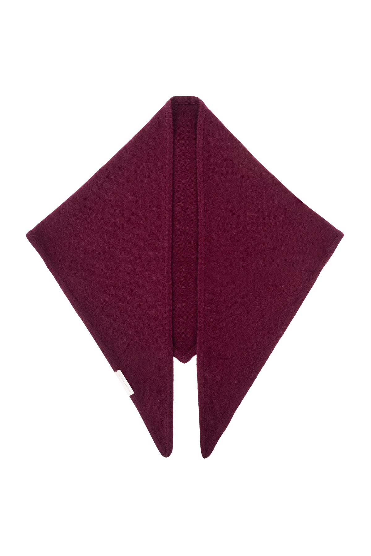 Koyu Bordo Rose Saf Kaşmir Fular Bandana 115x70x70 cm