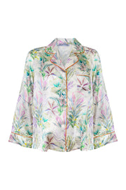 Yeşil Roma Saf İpek Pijama Takımı