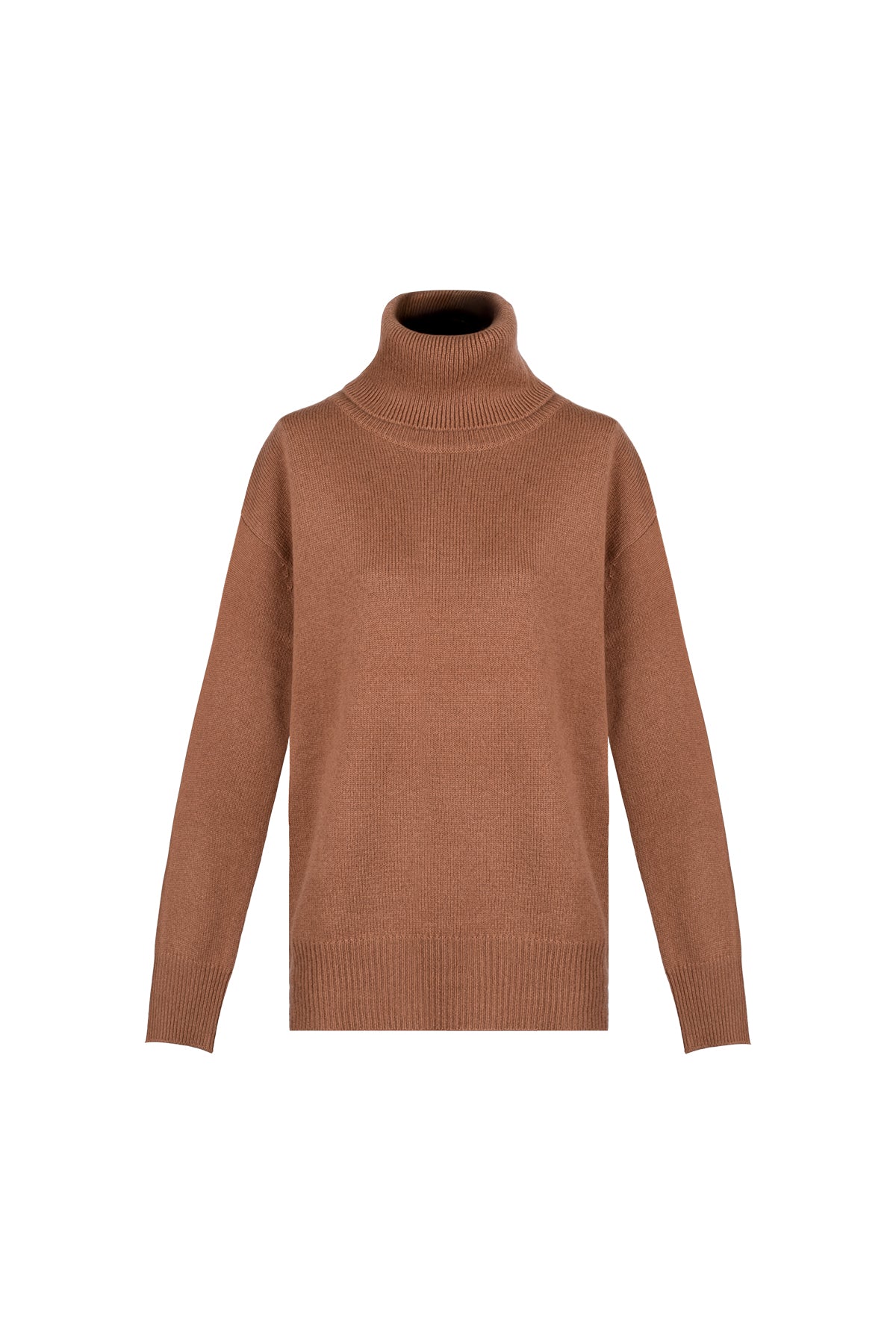 Camel Carla Saf Kaşmir Balıkçı Yaka T Kol Kazak