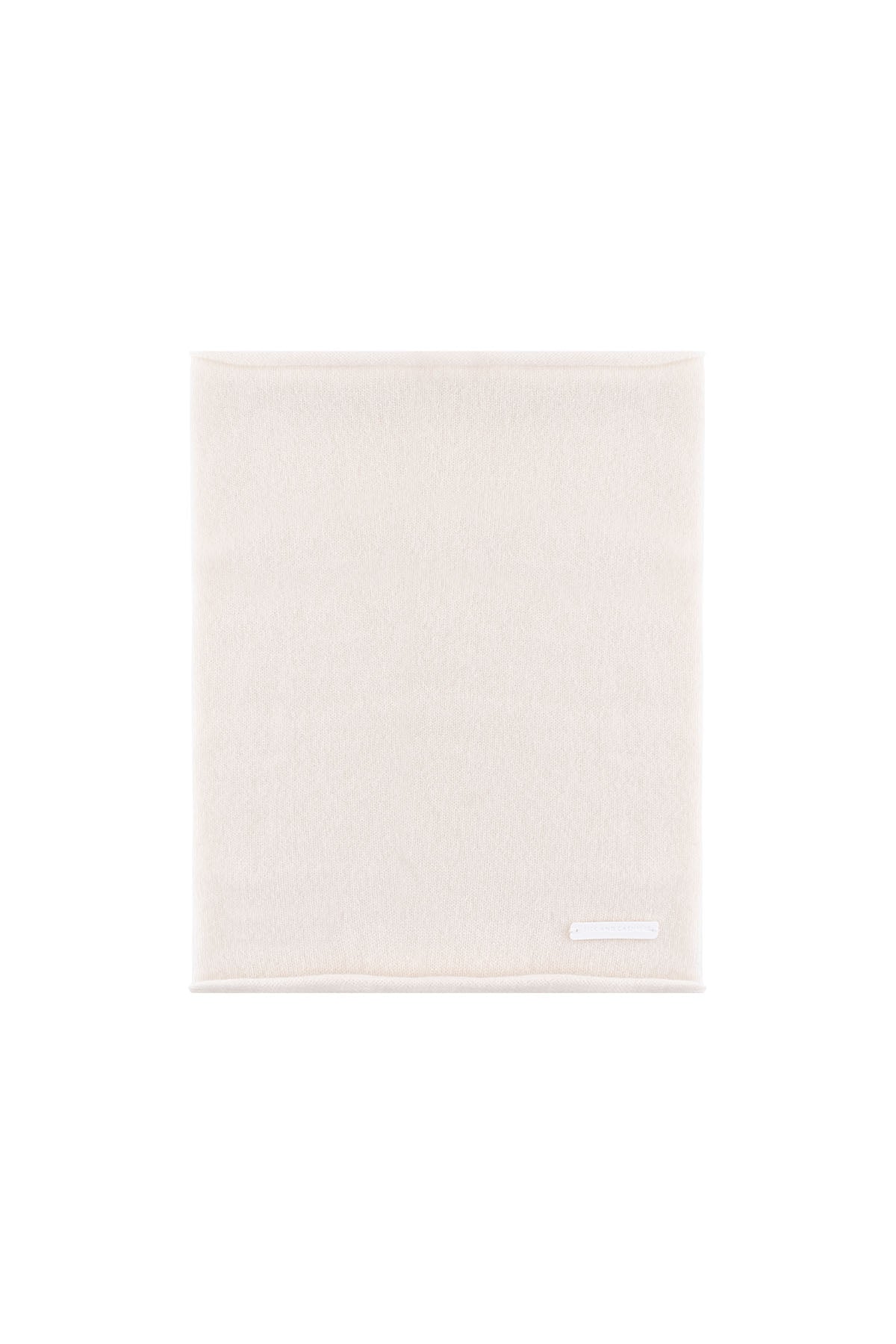 Ekru Saf Kaşmir Loop Atkı 23x36 cm