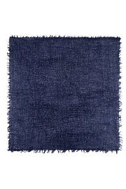 Lacivert Jas Saf Kaşmir Taşlı Kare Şal 70x70 cm