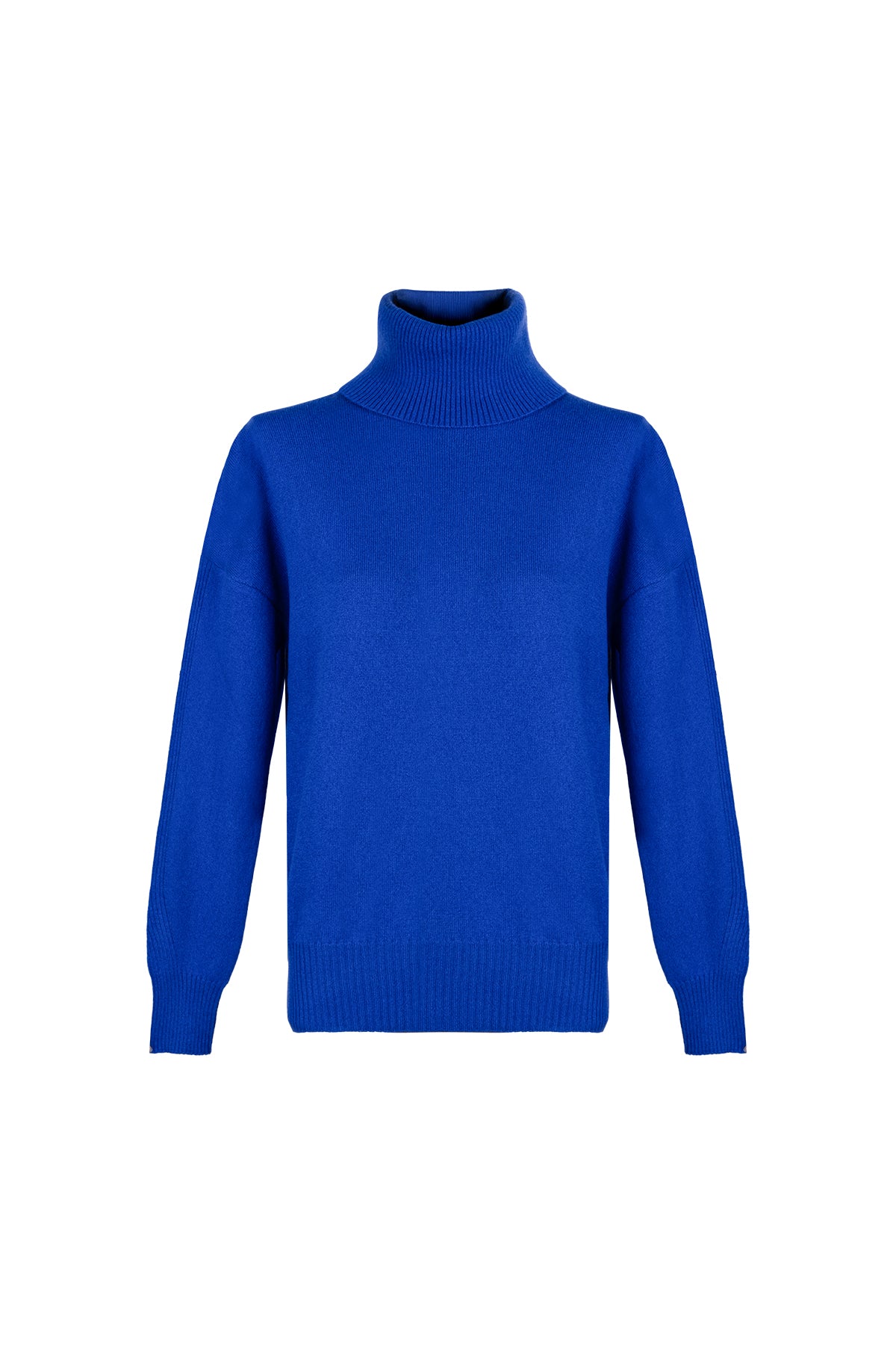 Saks Mavi Lilly Saf Kaşmir Balıkçı Yaka Kazak