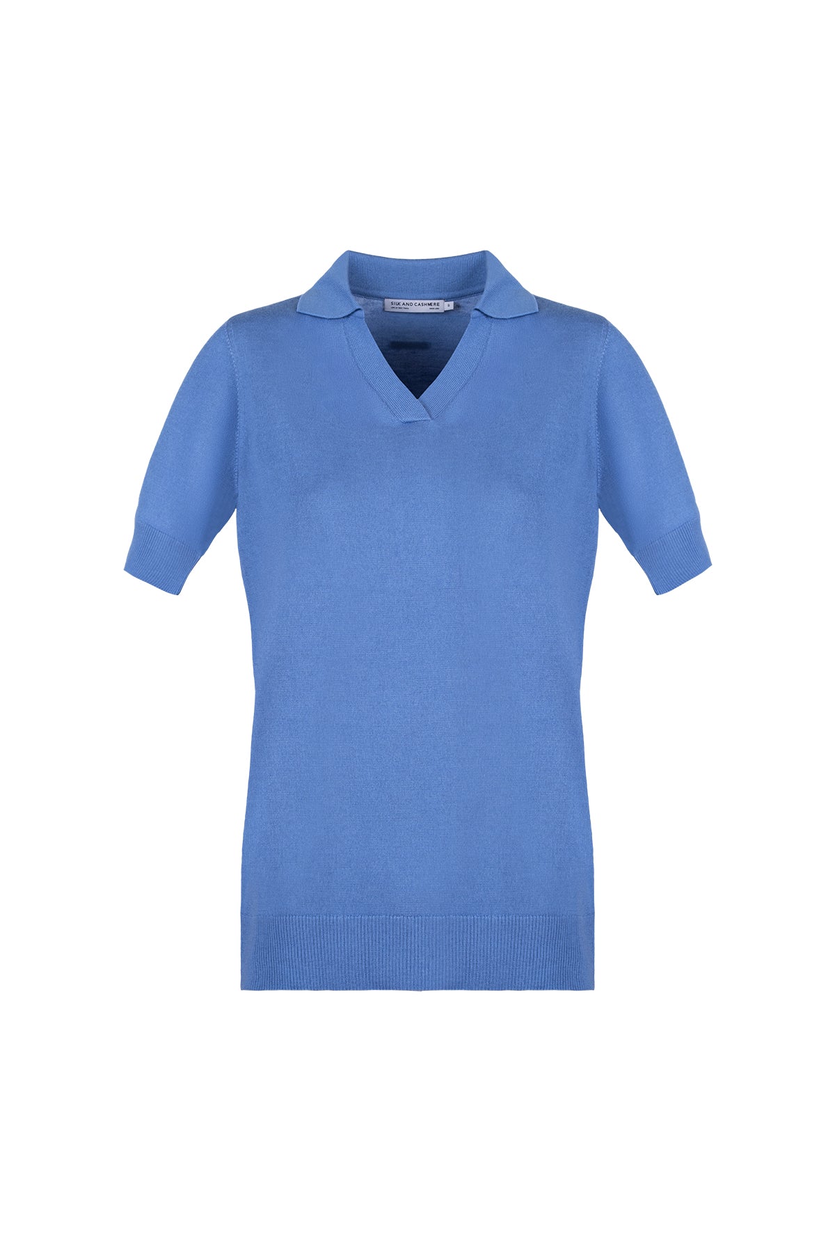 Mavi Zoe İpek Kaşmir Kısa Kollu Polo