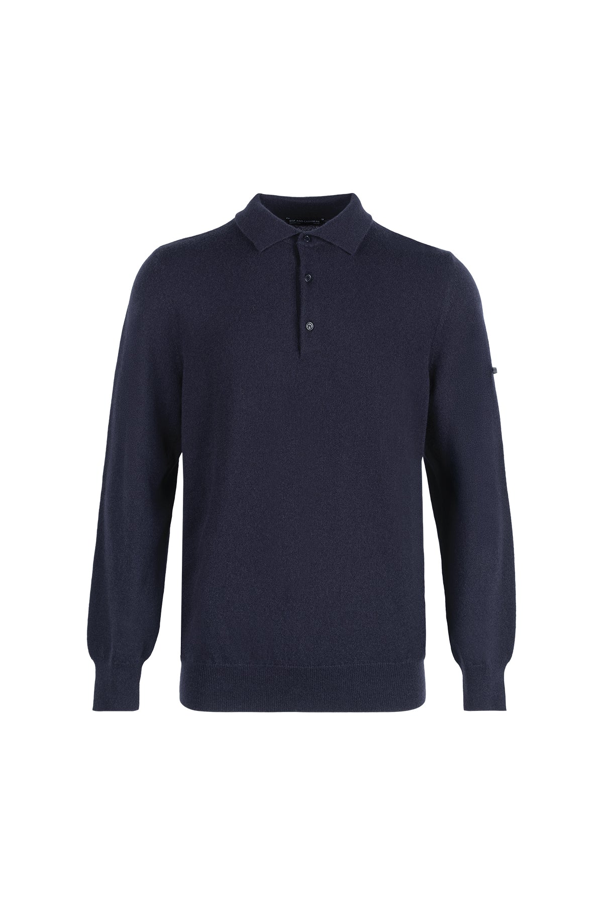 Lacivert Saf Kaşmir Erkek Polo Kazak