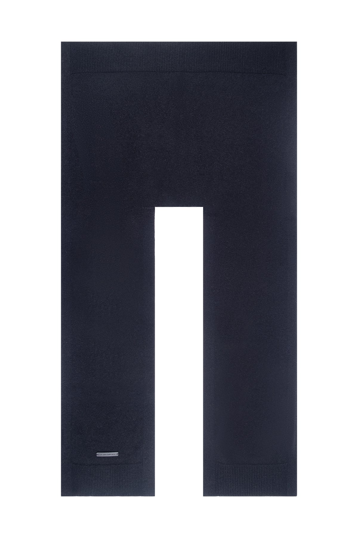 Siyah Lilly Saf Kaşmir Kazak Atkı