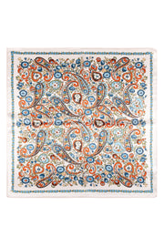 Ekru Laila Saf İpek Kare Eşarp 50x50 cm