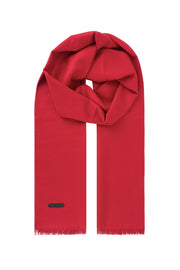 Kırmızı Lotus Saf İpek Atkı 30x177 cm