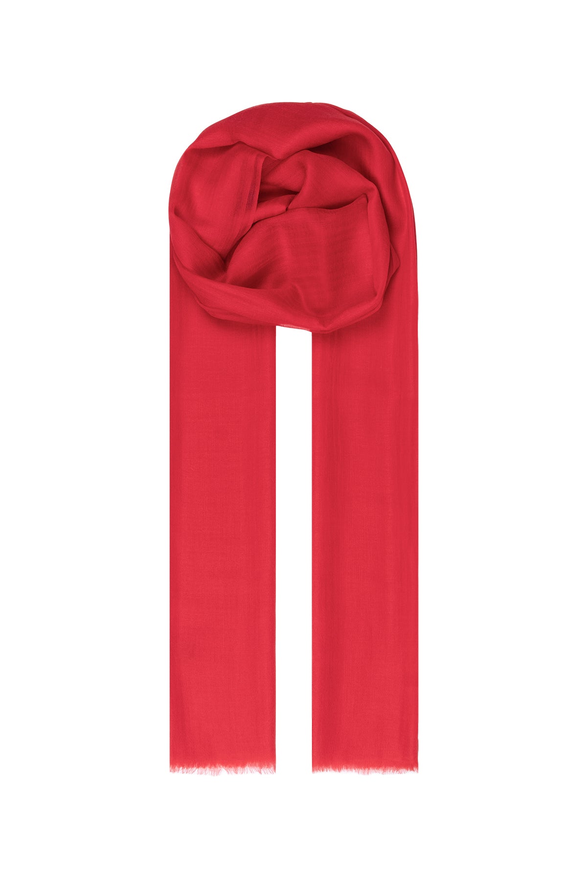 Kırmızı Larissa Saf Kaşmir Şal 100x230 cm