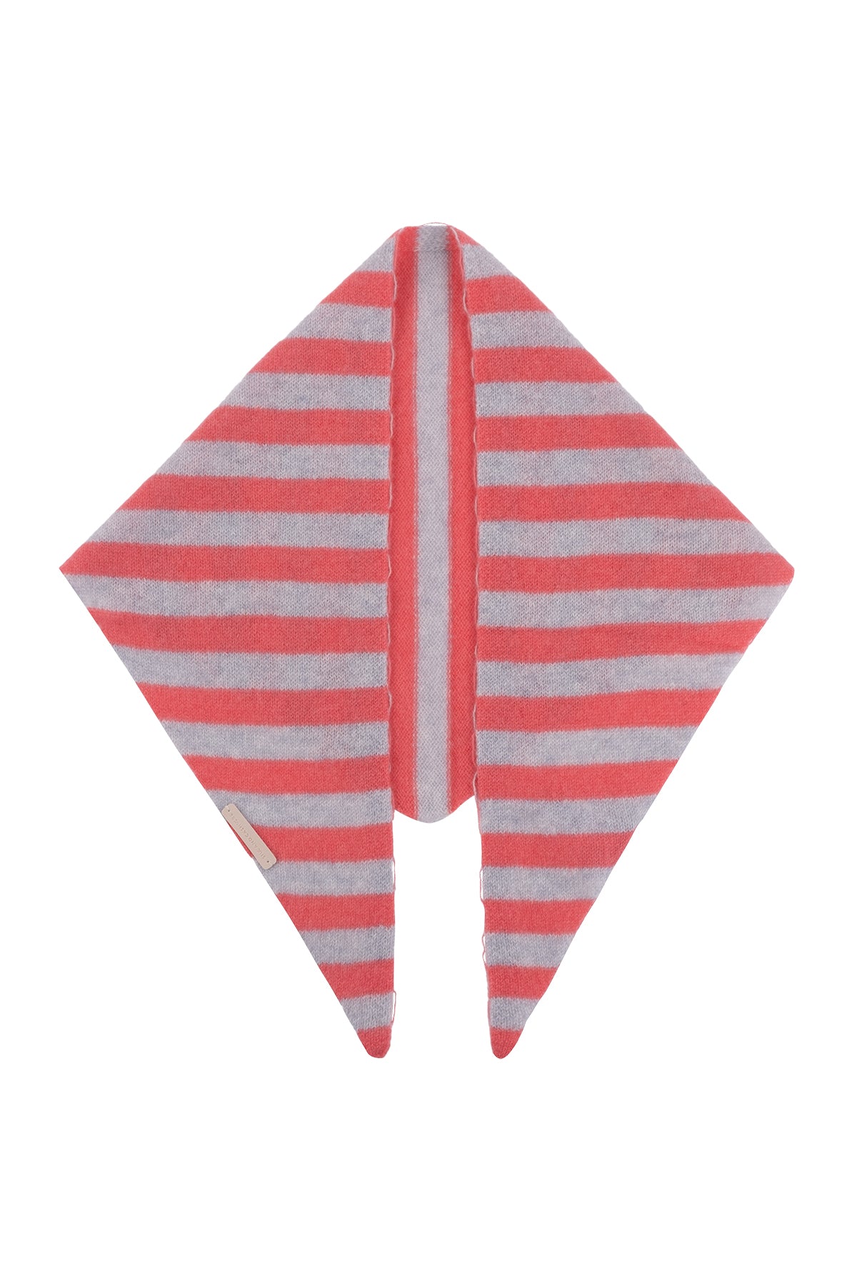 Pembe Beyaz Rose Saf Kaşmir Çizgili Fular Bandana 85x30x30 cm