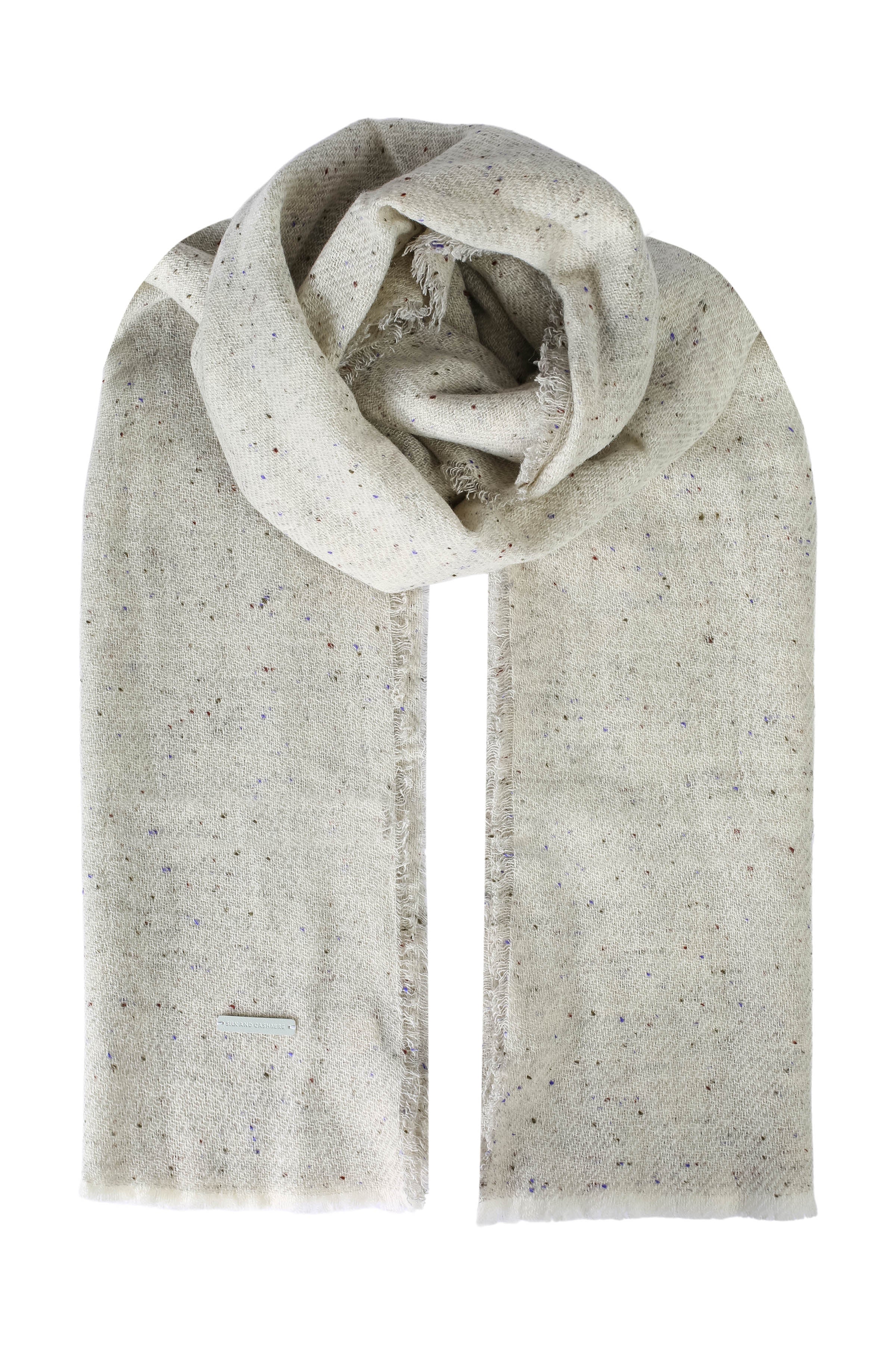 Ekru Yün Nopeli Şal 70x190 cm