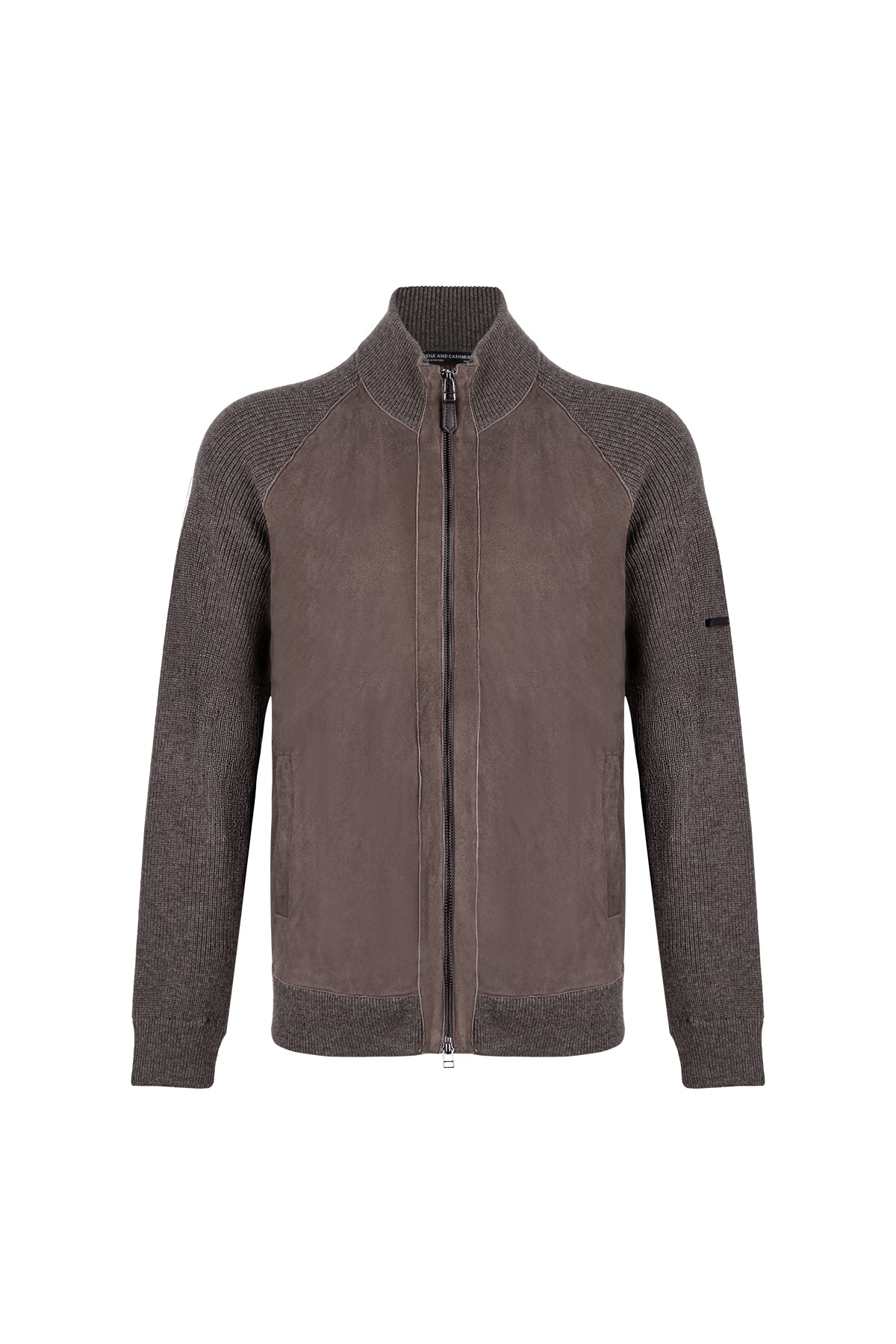 Kahverengi Kaşmirli Süet Erkek Hırka