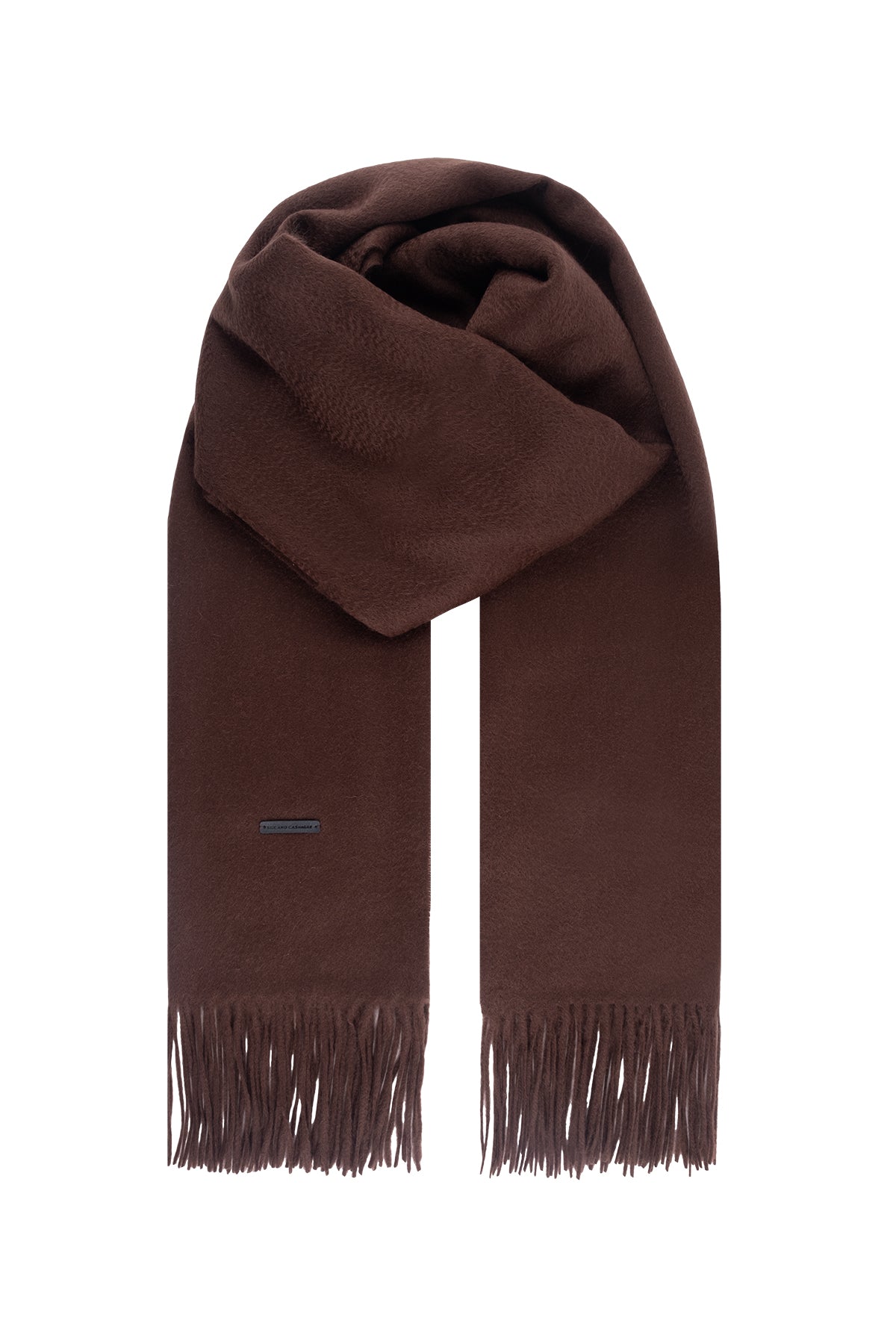 Kahverengi Rose Saf Kaşmir Şal 180x60 cm