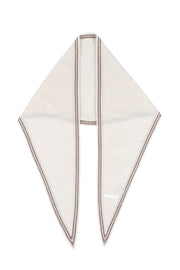 Ekru Mini Saf Kaşmir Bandana 30x125 cm