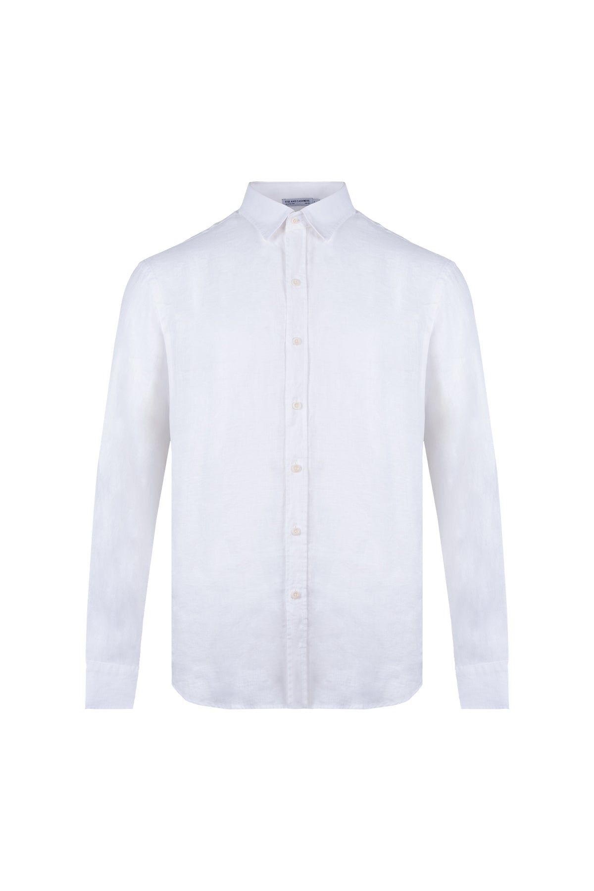 Beyaz Leon Keten Erkek Gömlek