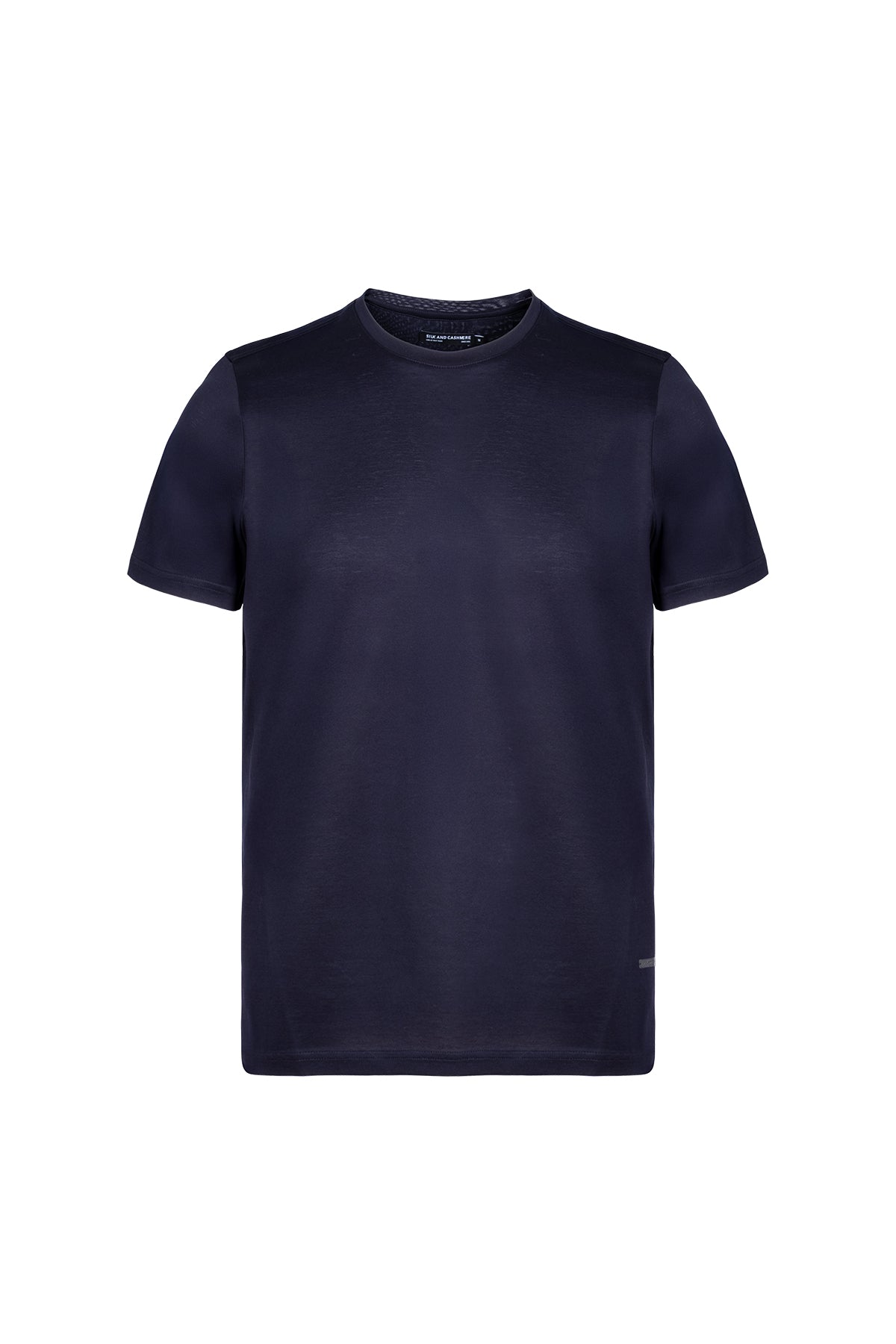 Lacivert Kevin Bisiklet Yaka T-Shirt