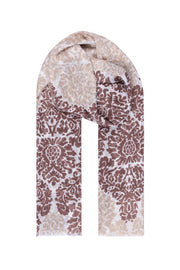 Bej Dora Desenli Şal 200x70  cm