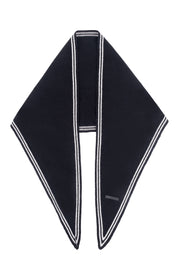 Siyah Mini Saf Kaşmir Bandana 30x125 cm