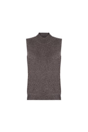 Vizon Agata Saf Kaşmir Yüksek Yaka Kolsuz Triko
