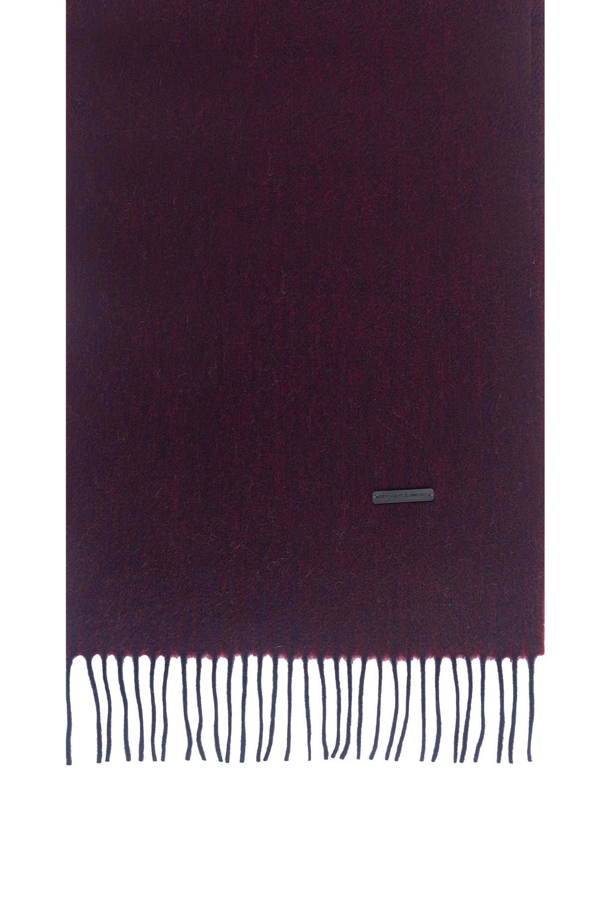 Bordo Patrick Saf Kaşmir Çift Renkli Atkı 30x164 cm