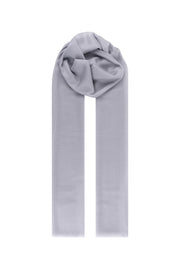 Açık Gri Larissa Saf Kaşmir Şal 100x230 cm