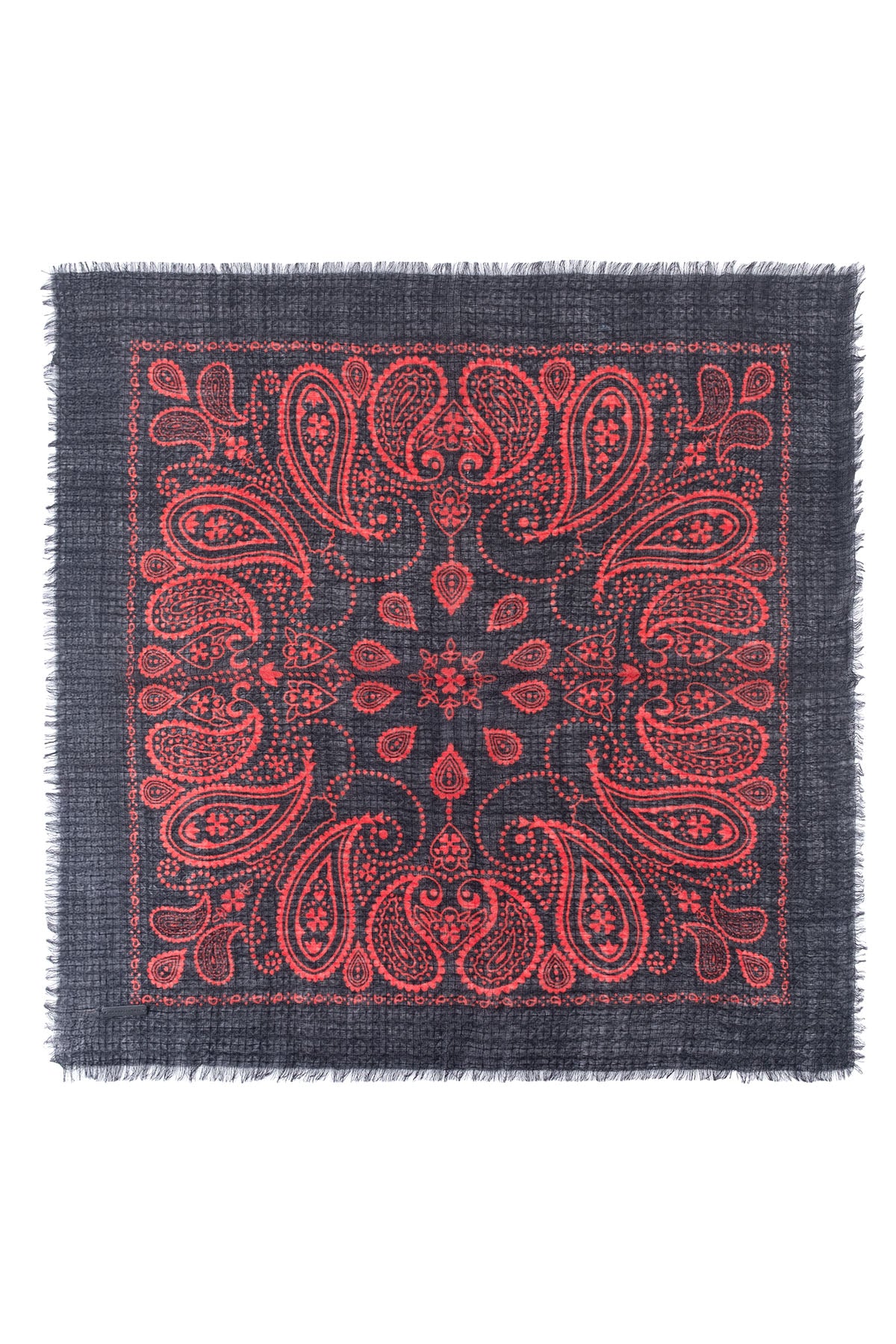 Siyah Jas Desenli Kare Şal 70x70 cm