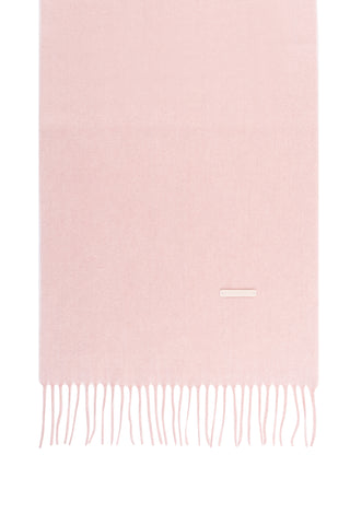 Açık Pembe Patrick Saf Kaşmir Çift Renkli Atkı 30x164 cm