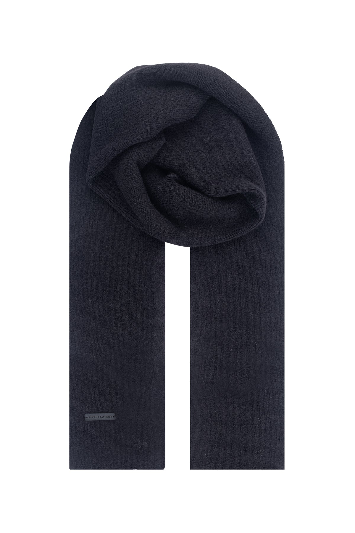 Siyah Hannover Saf Kaşmir Atkı 25x170 cm