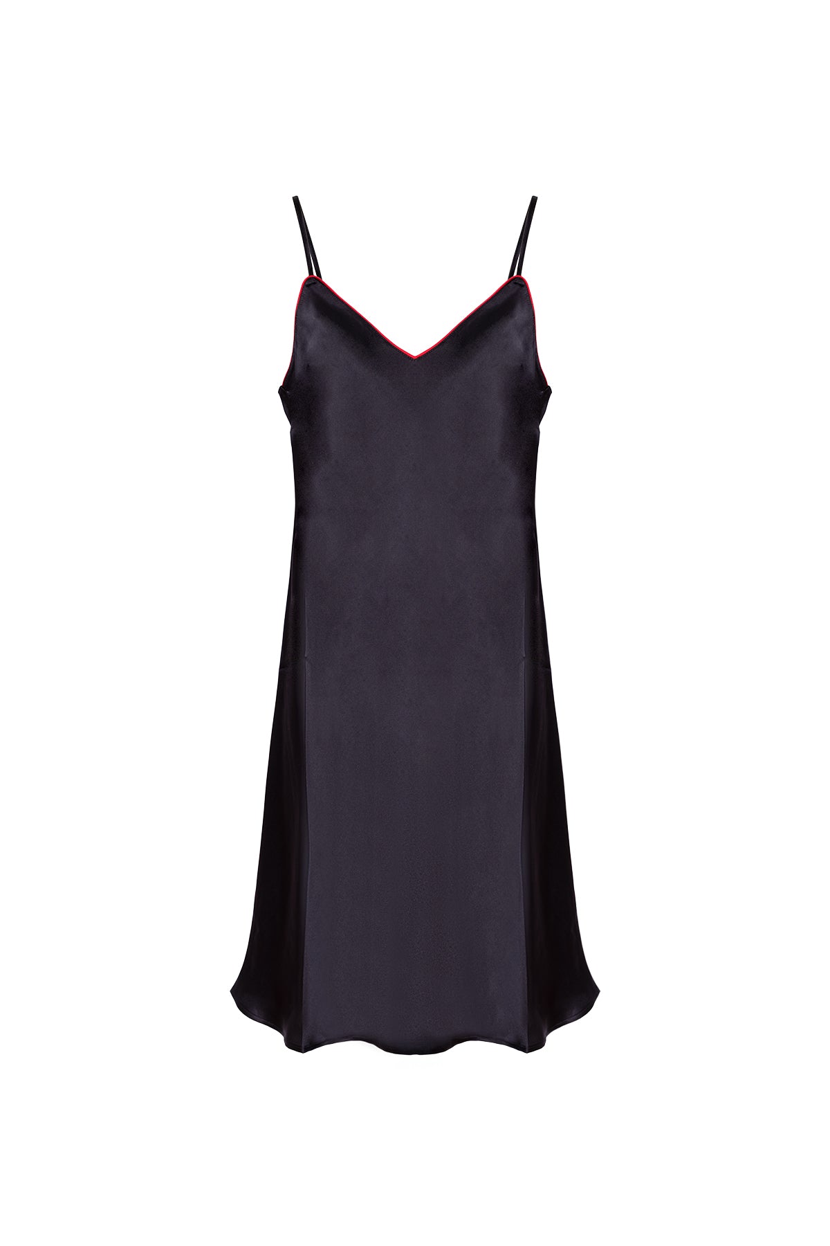 Siyah Cindy Saf İpek Gecelik