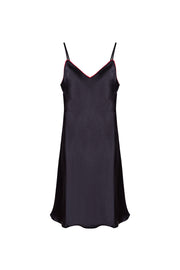 Siyah Cindy Saf İpek Gecelik