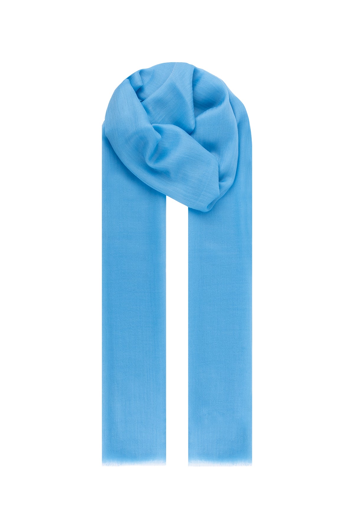 Mavi Larissa Saf Kaşmir Şal 100x230 cm