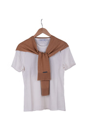 Camel Lilly Saf Kaşmir Kazak Atkı