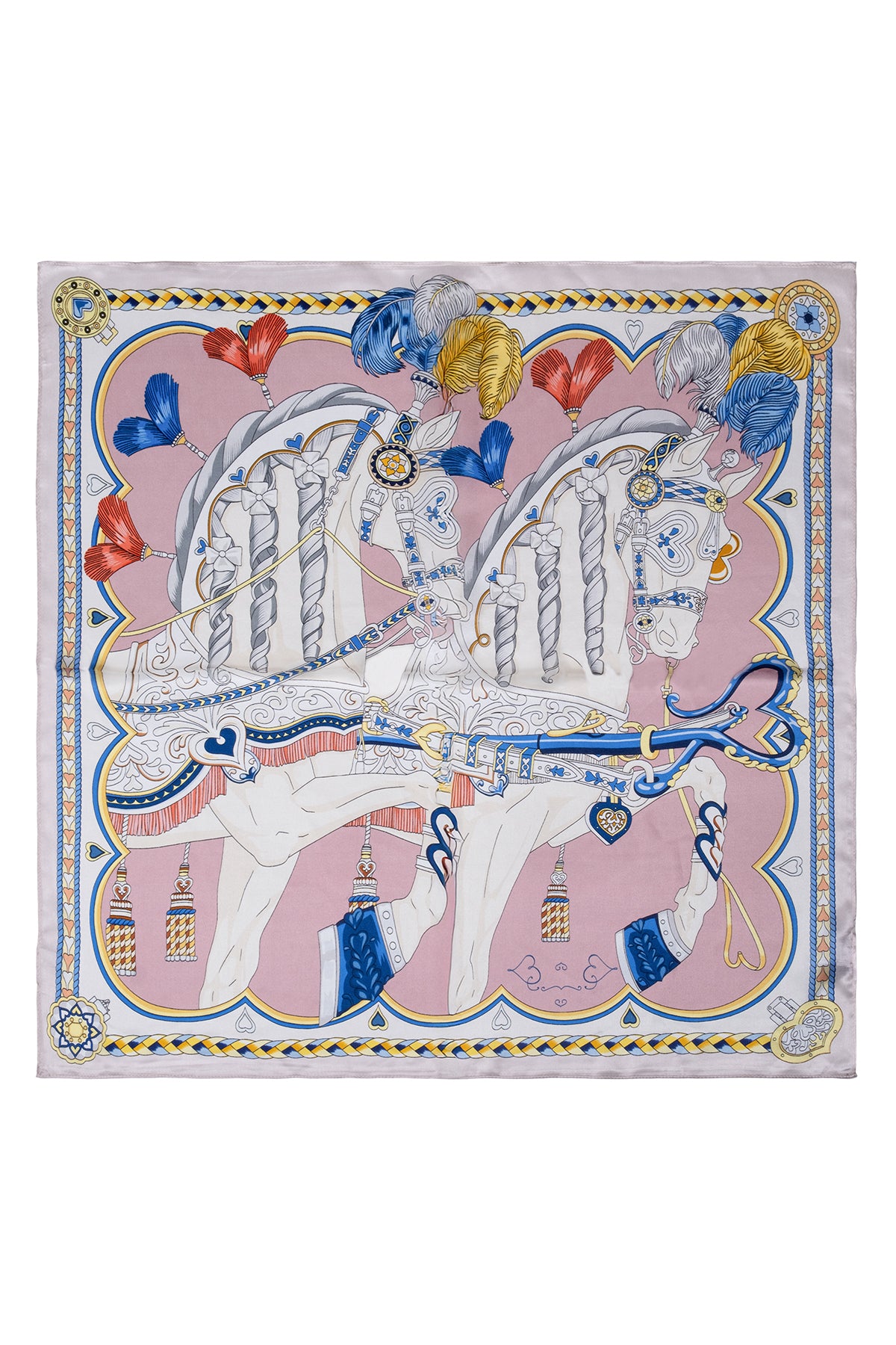 Pembe Lena Saf İpek Eşarp 70x70 cm