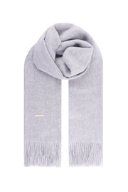 Açık Gri Rose Saf Kaşmir Şal 180x60 cm