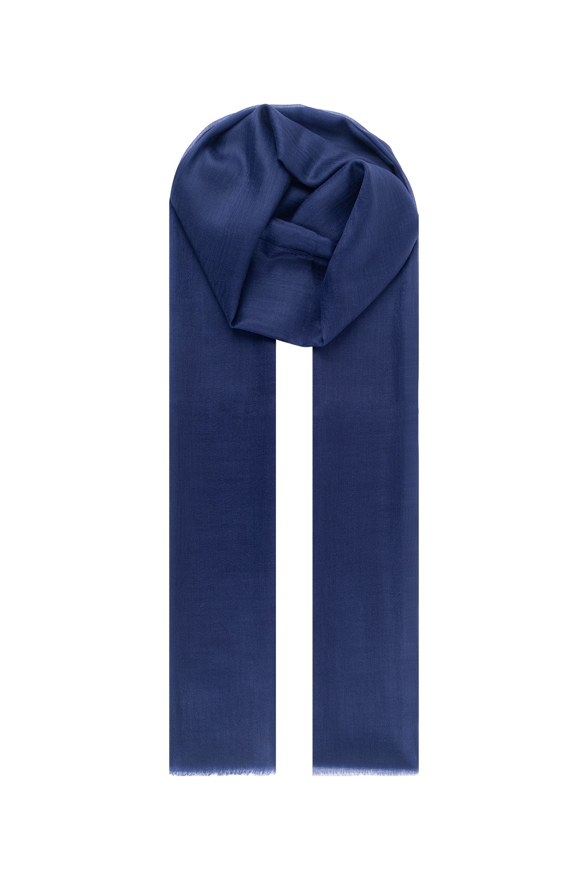 Lacivert Larissa Saf Kaşmir Şal 100x230 cm