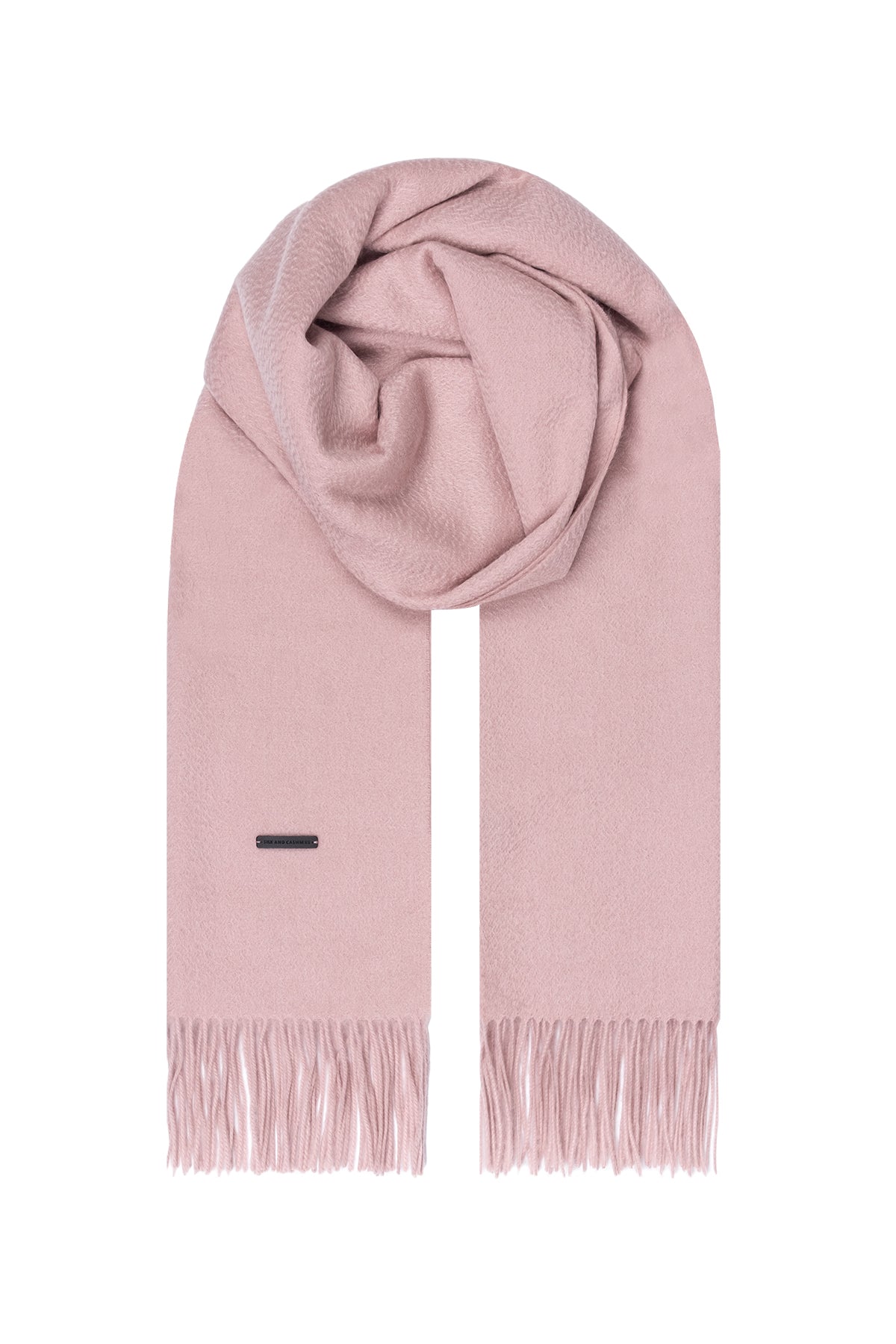 Açık Pembe Rose Saf Kaşmir Şal 180x70 cm