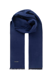 Lacivert Lotus Saf İpek Atkı 30x177 cm