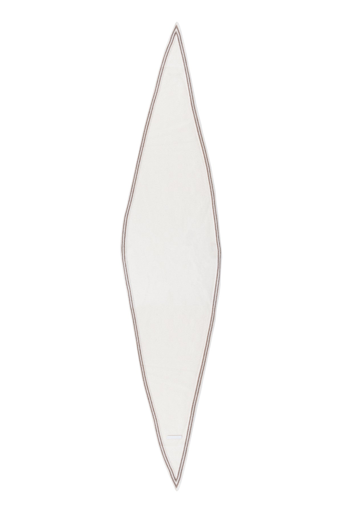 Ekru Mini Saf Kaşmir Bandana 30x125 cm