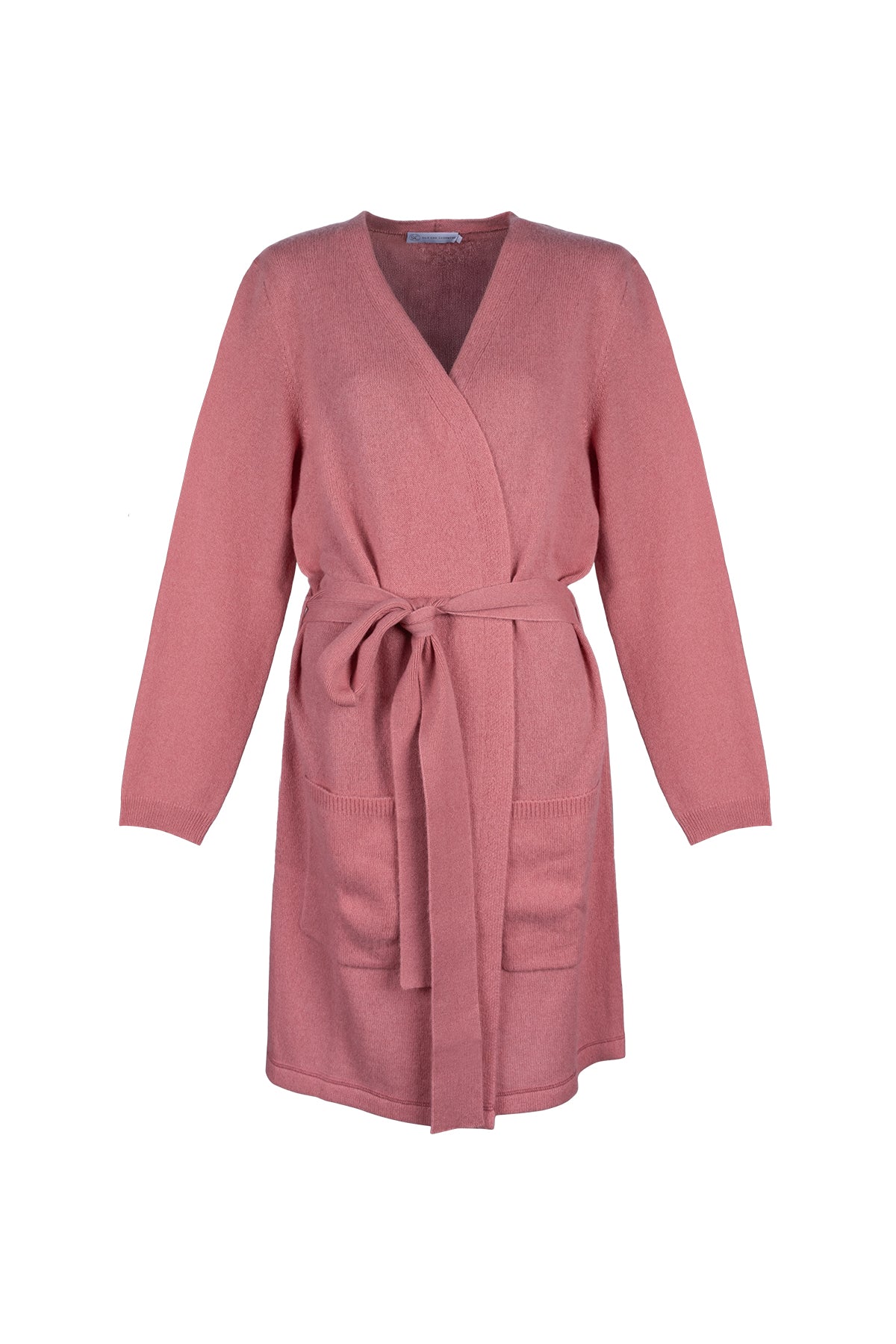 Gül Kurusu Lilly Saf Kaşmir Uzun Hırka