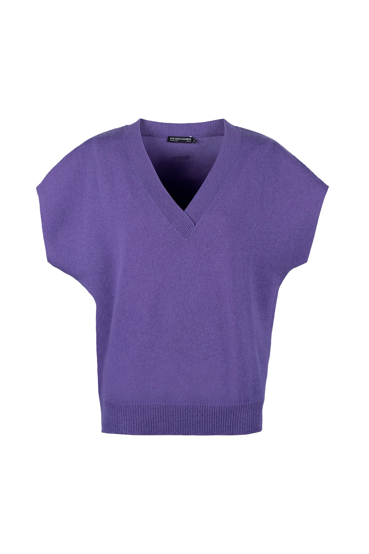 Mor Kostir Saf Kaşmir Derin V Yaka Triko
