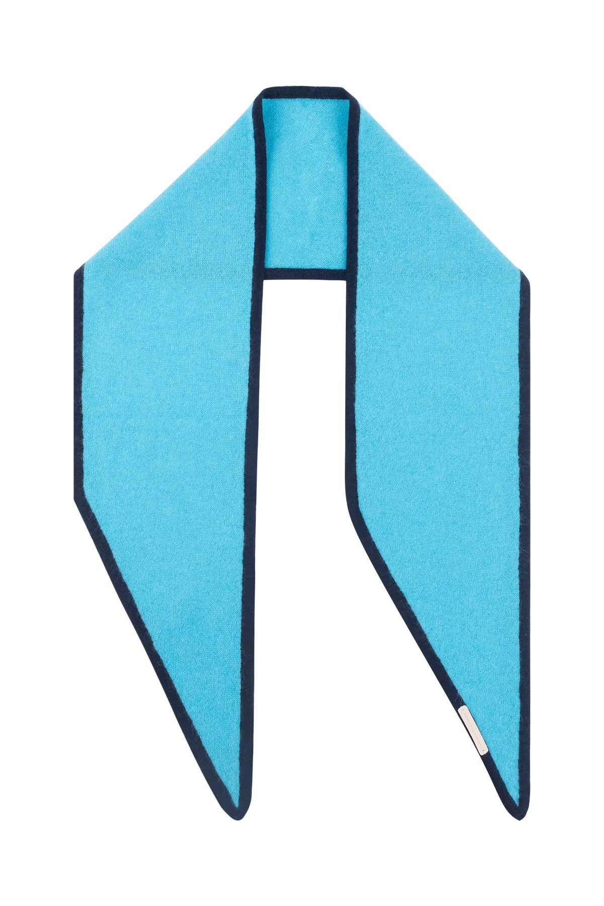 Aqua Rose Saf Kaşmir Mini Atkı 88x26 cm