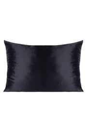 Siyah Saf İpek 50x70 cm Yastık Kılıfı