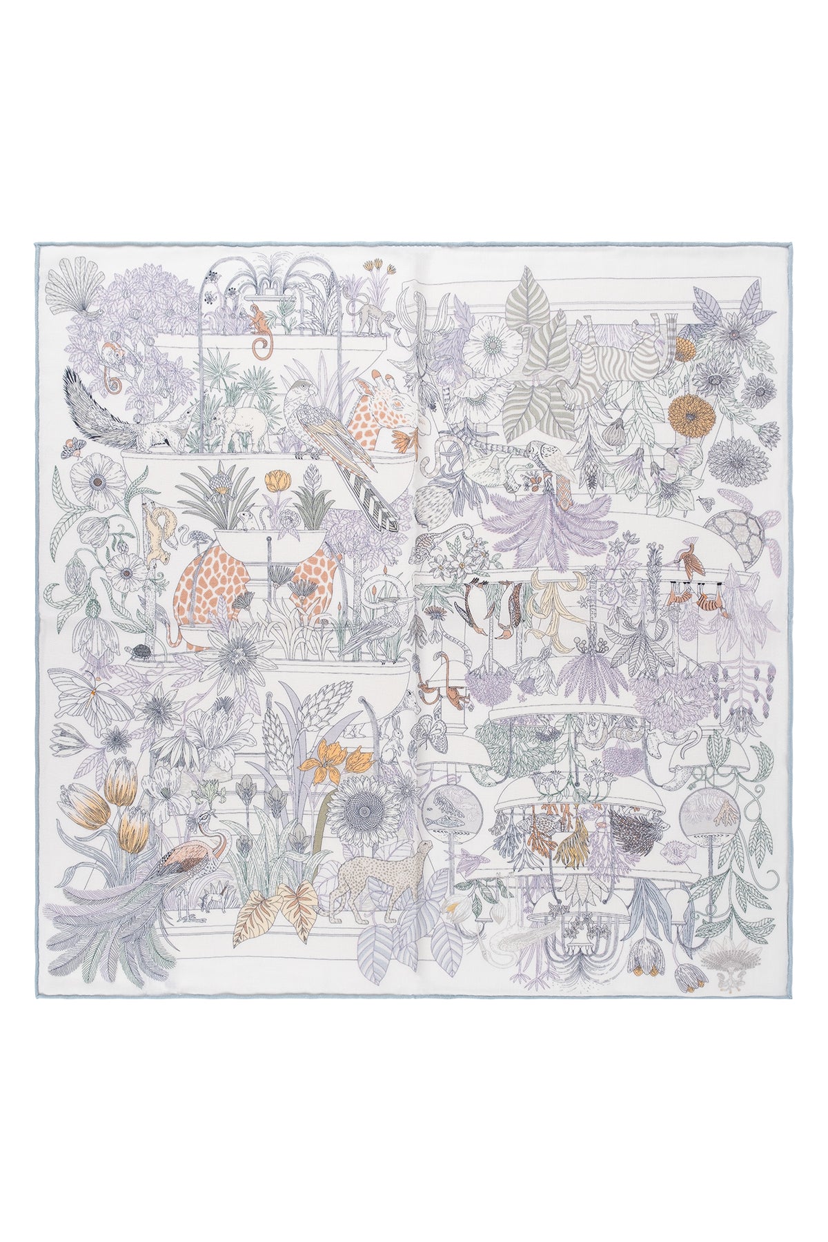 Renkli Lea Kaşmir Desenli Kare Eşarp 70x70 cm