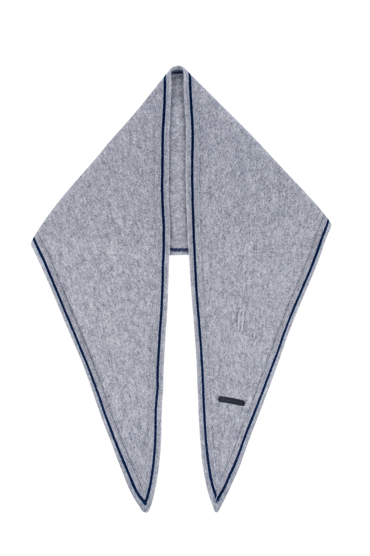 Gri Mini Yün Kaşmir Bandana 30x130 cm