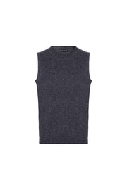 Antrasit Alexia Saf Kaşmir Yuvarlak Yaka Süveter