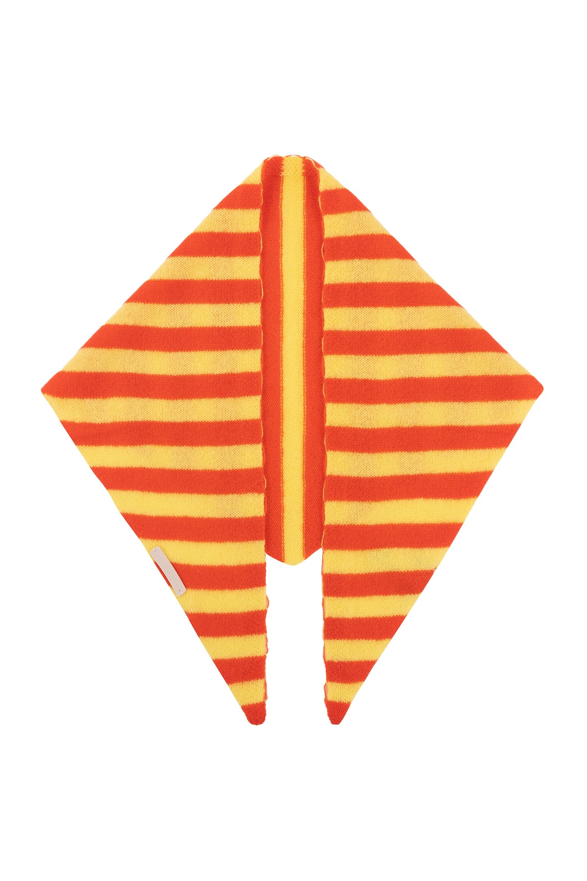 Turuncu Sarı Rose Saf Kaşmir Çizgili Fular Bandana 85x30x30 cm