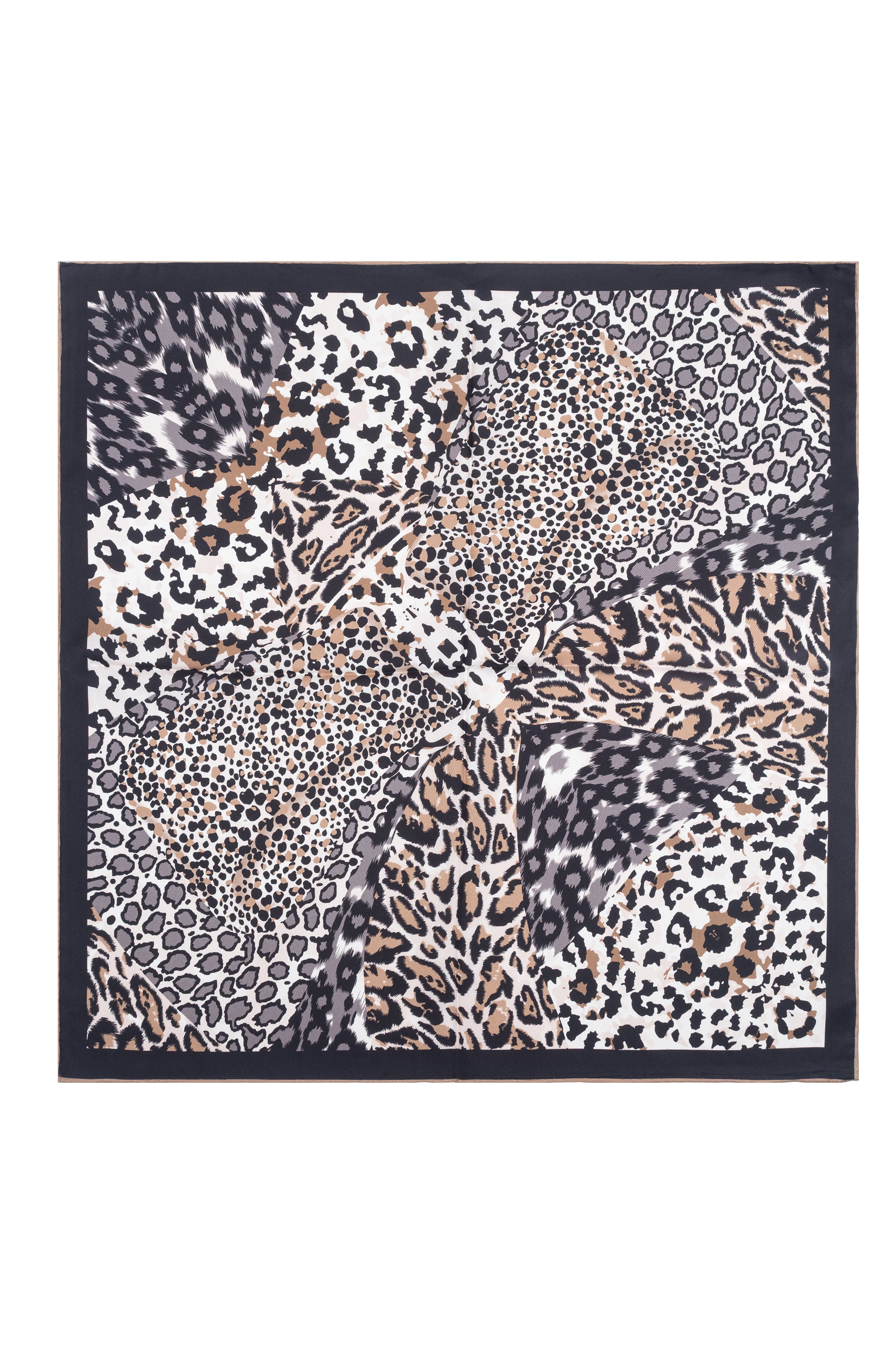 Kahverengi Lena Saf İpek Eşarp 70x70 cm