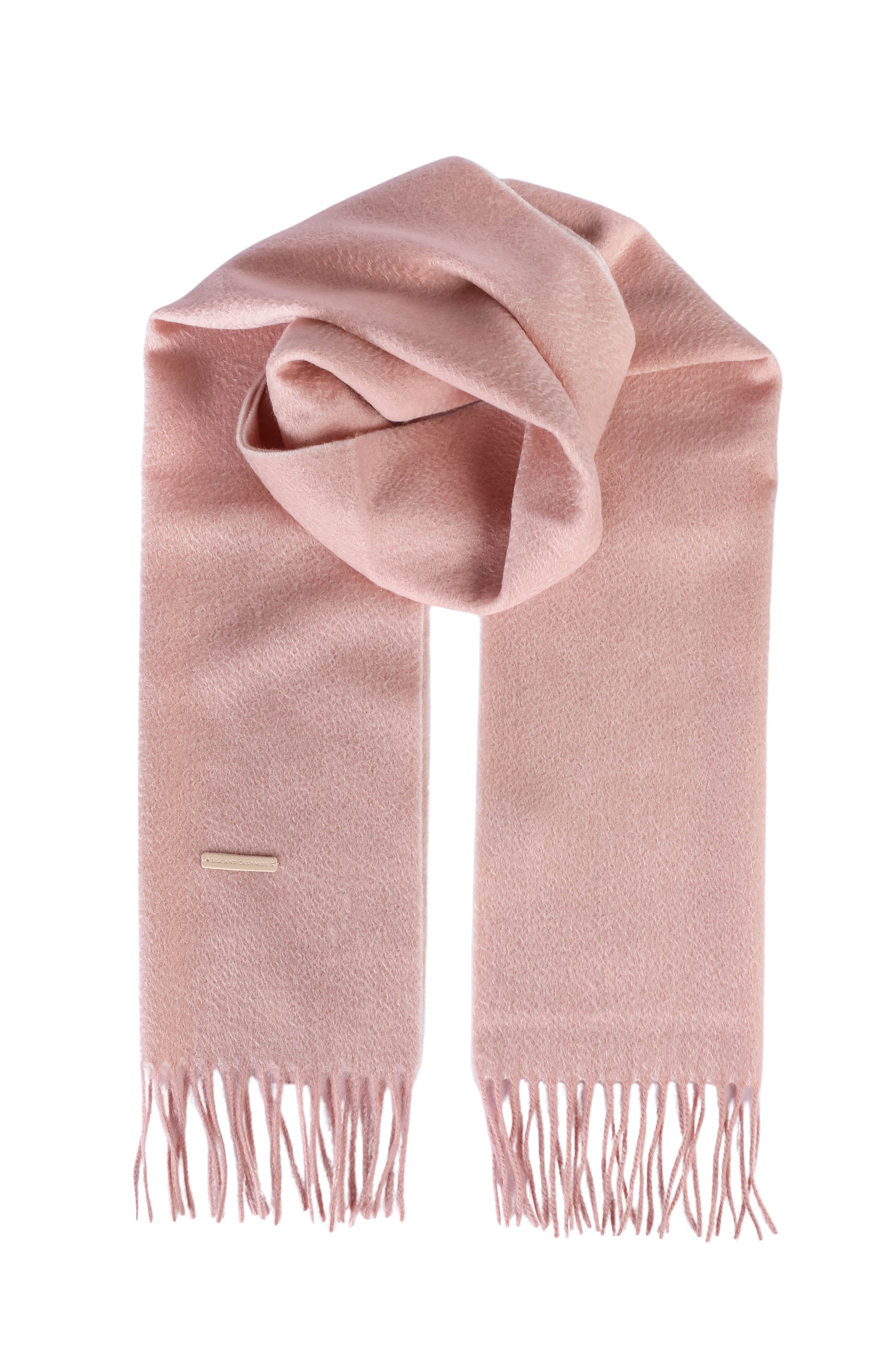 Gri Pembe Saf Kaşmir Patrick Çift Renkli Atkı 164x35 cm