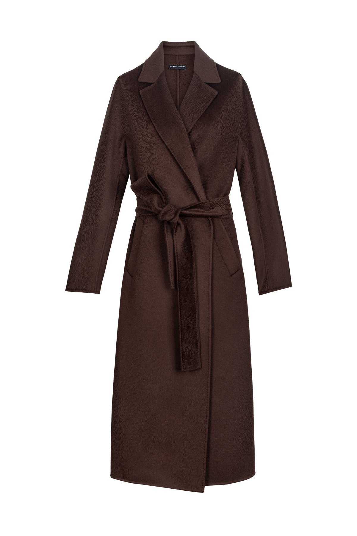 Kahverengi Meghan Kaşmirli Uzun Palto