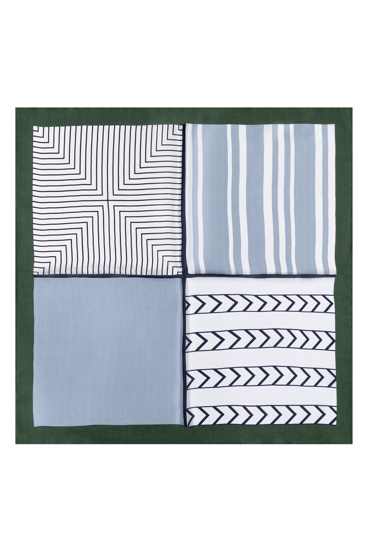 Yeşil Laila Saf İpek Kare Eşarp 50x50 cm