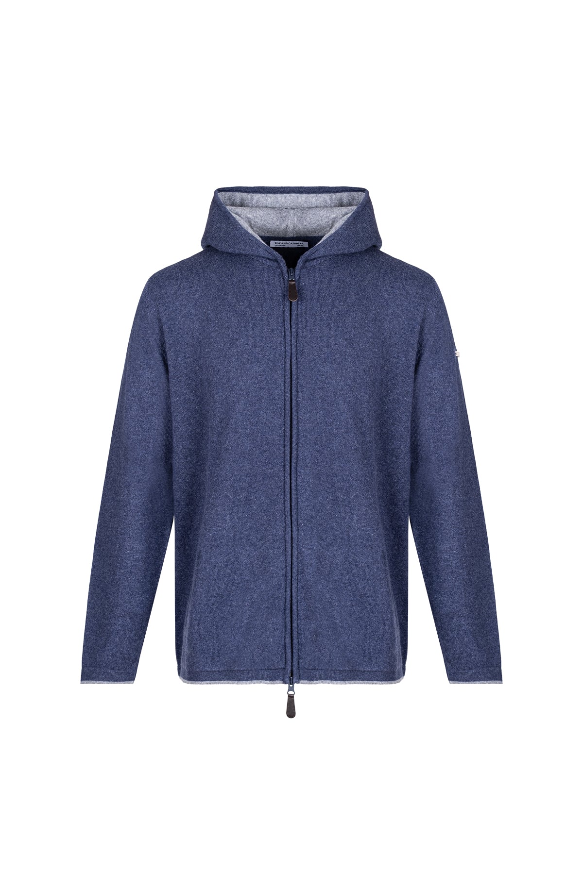 Denim Scott Saf Kaşmir Kapüşonlu Hırka